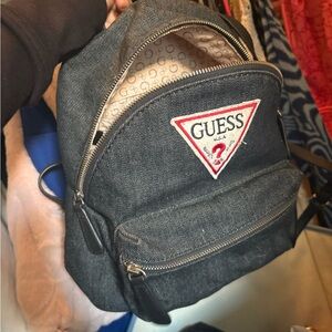 GUESS Denim Blue Backpack for Men
